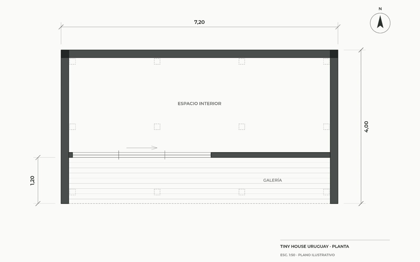 Plano de arquitectura de un proyecto en madera a medida